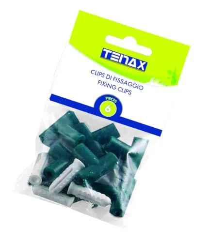 Fenceshop Clip Distanziali Rete Muro Verdi 6 Pezzi