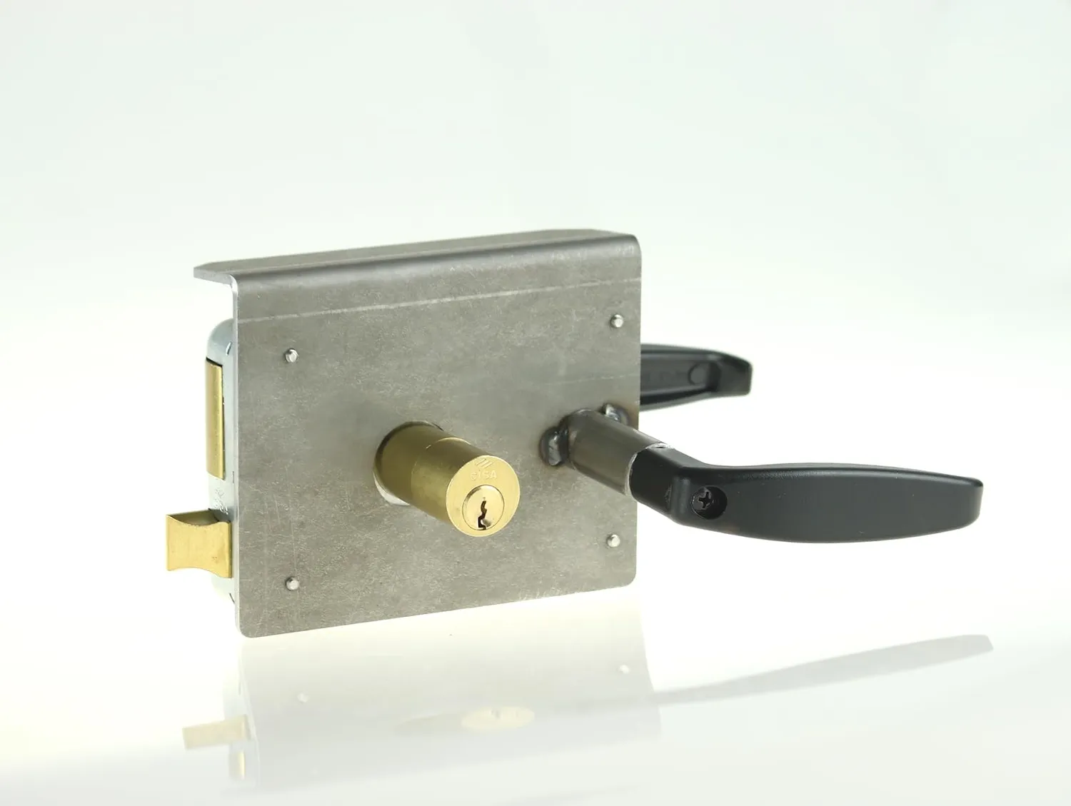 Fenceshop Cassa Porta Serratura Destra Acciaio 3 mm Filettata