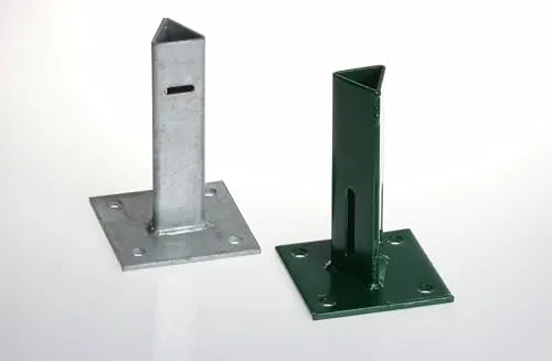 Fenceshop Piastra zincata palo a T 30x30 mm 10x10 cm