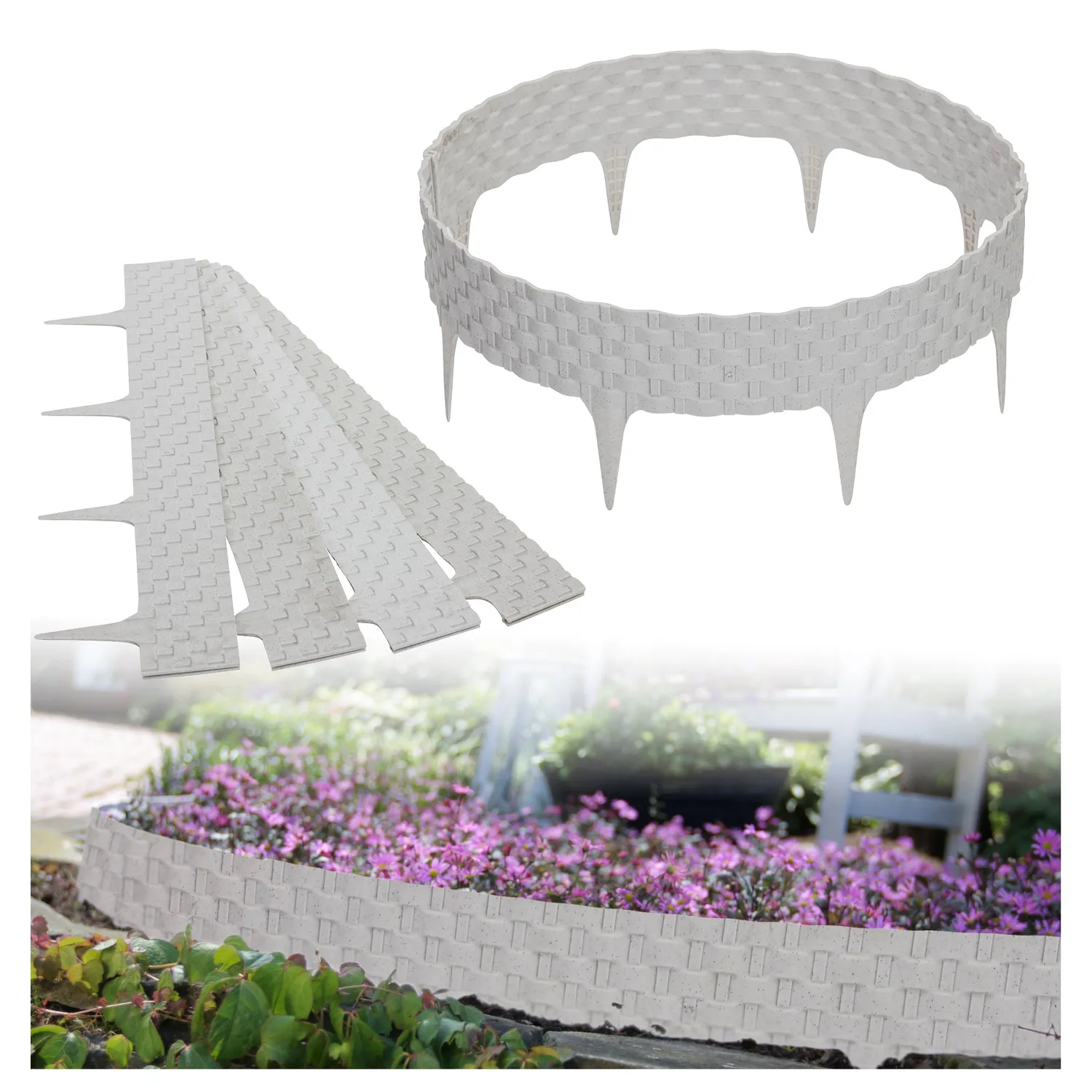 GARDENIX Rattan Effect bordura aiuole 3,2 m intrecciata