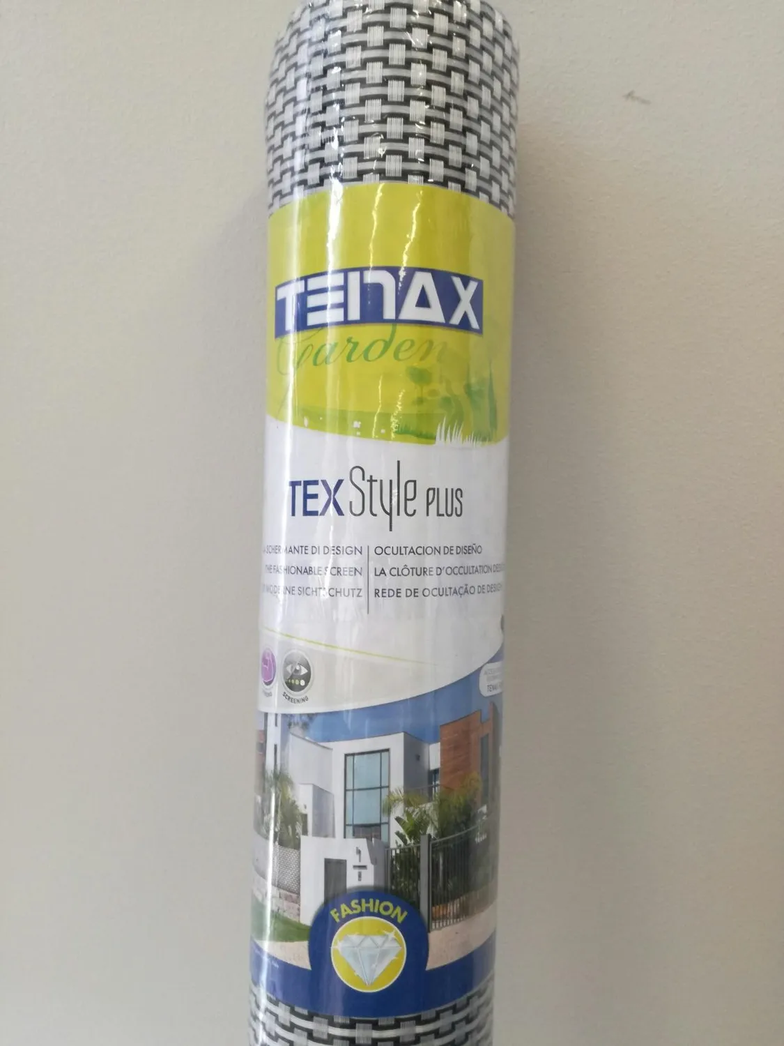 Tenax Texstyle Plus rete frangivista 1x5 m argento-nero