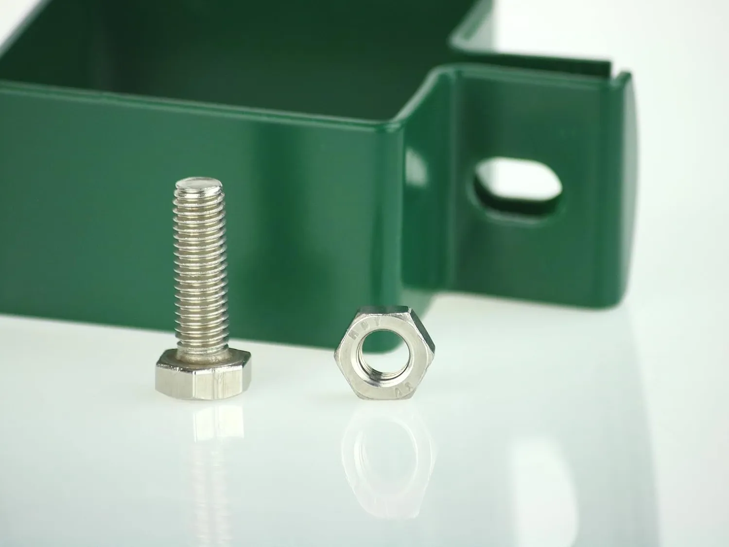Fenceshop.eu Collare quadro per palo 60x60 mm verde RAL 6005