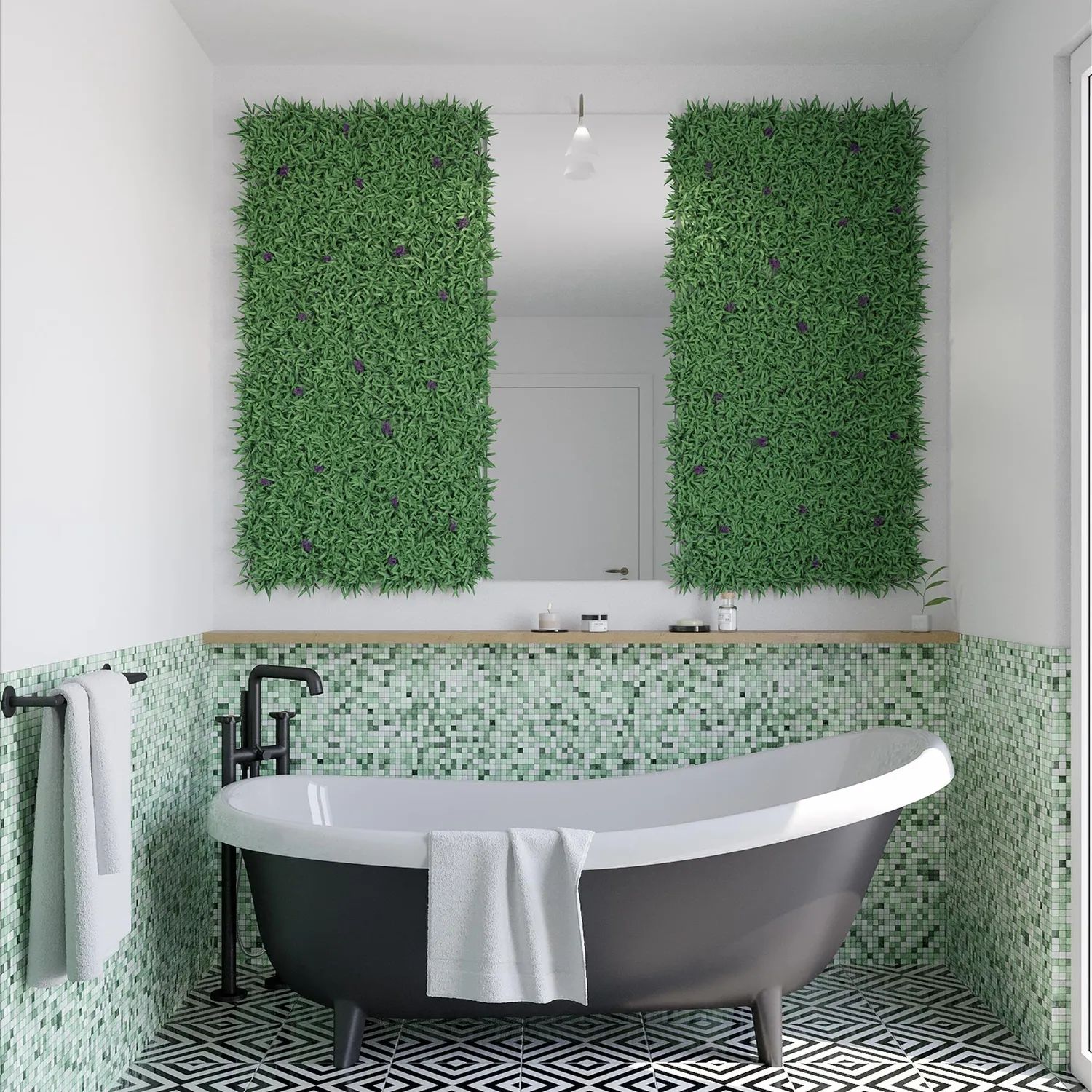 TENAX Divy Panel Liriope siepe artificiale 100x100 cm
