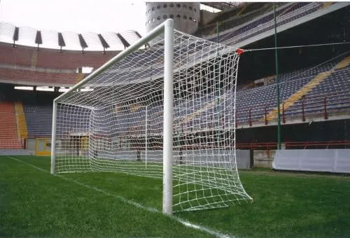 Fenceshop Coppia Reti Calcio 750x250 cm Filo 5,5 mm Bianche Professionali