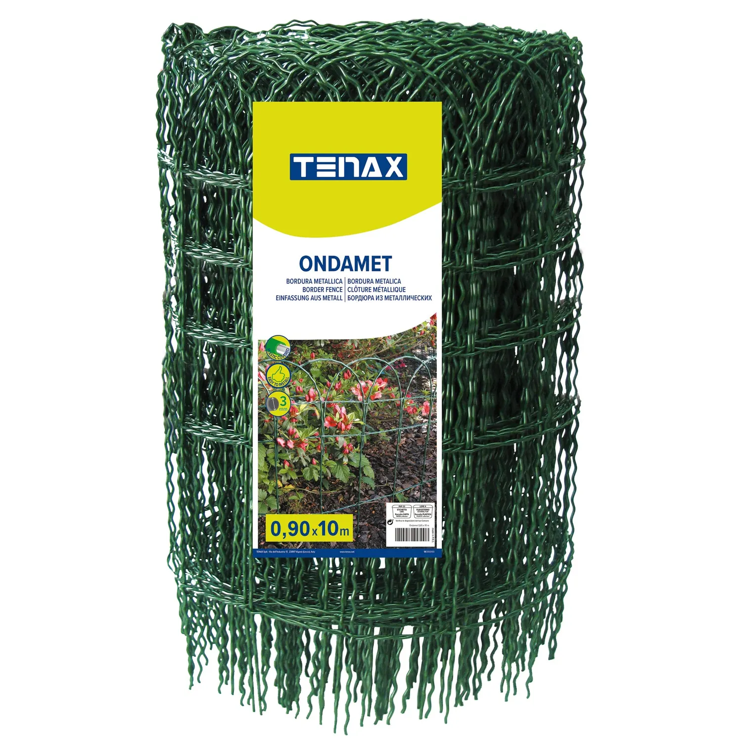 TENAX Ondamet Bordura Giardino Ferro Plastificato Archi