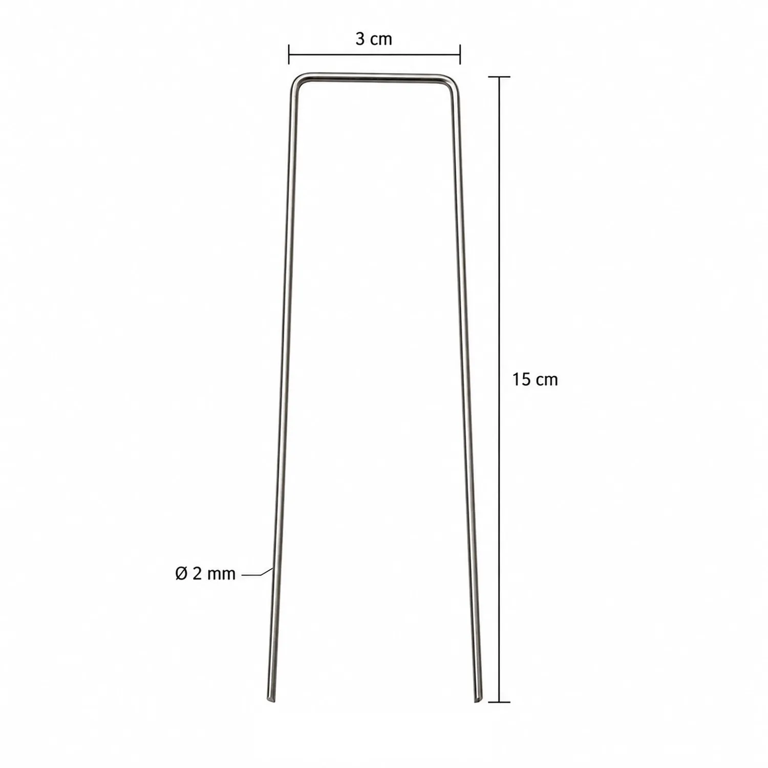 TENAX Chiodi a U Picchetti Metallici 15 cm 20 Pezzi