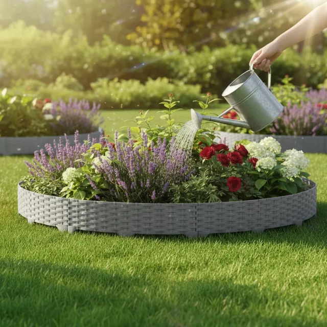 Gardenix Bordura Aiuole in Plastica 3,9 m 5 Moduli