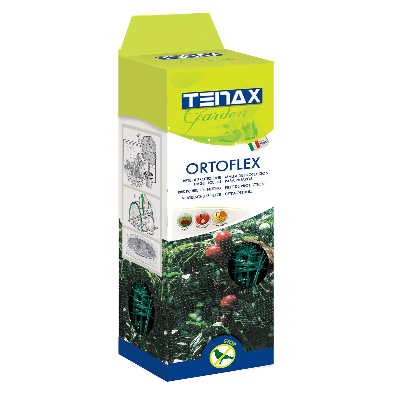 Tenax Ortoflex rete antiuccelli verde in polipropilene