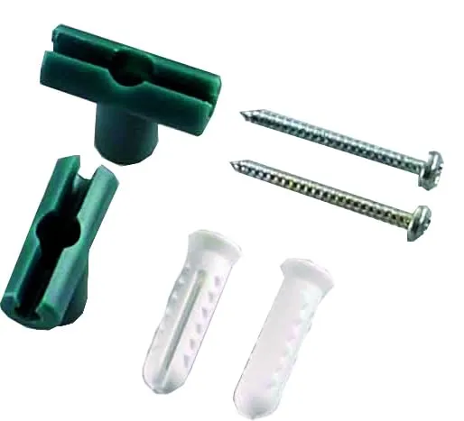 Fenceshop Clip Distanziali Rete Muro Verdi 6 Pezzi