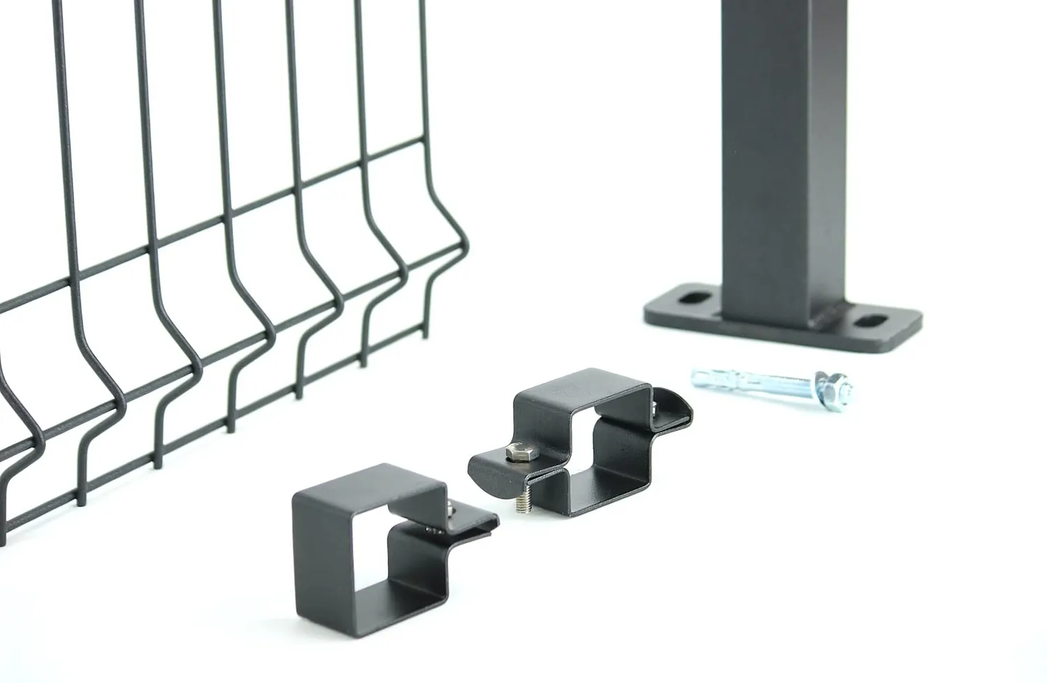 Fenceshop.eu Kit recinzione pannelli rigidi 20 m con pali a piastra