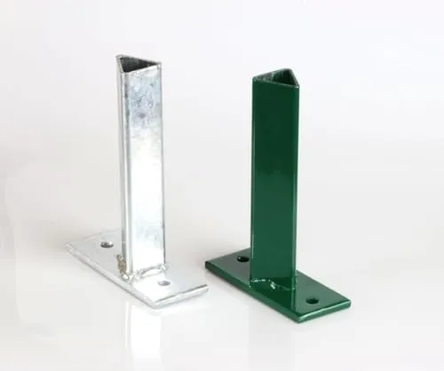 Fenceshop Piastra zincata plastificata palo T 35x35 mm 6x14 cm