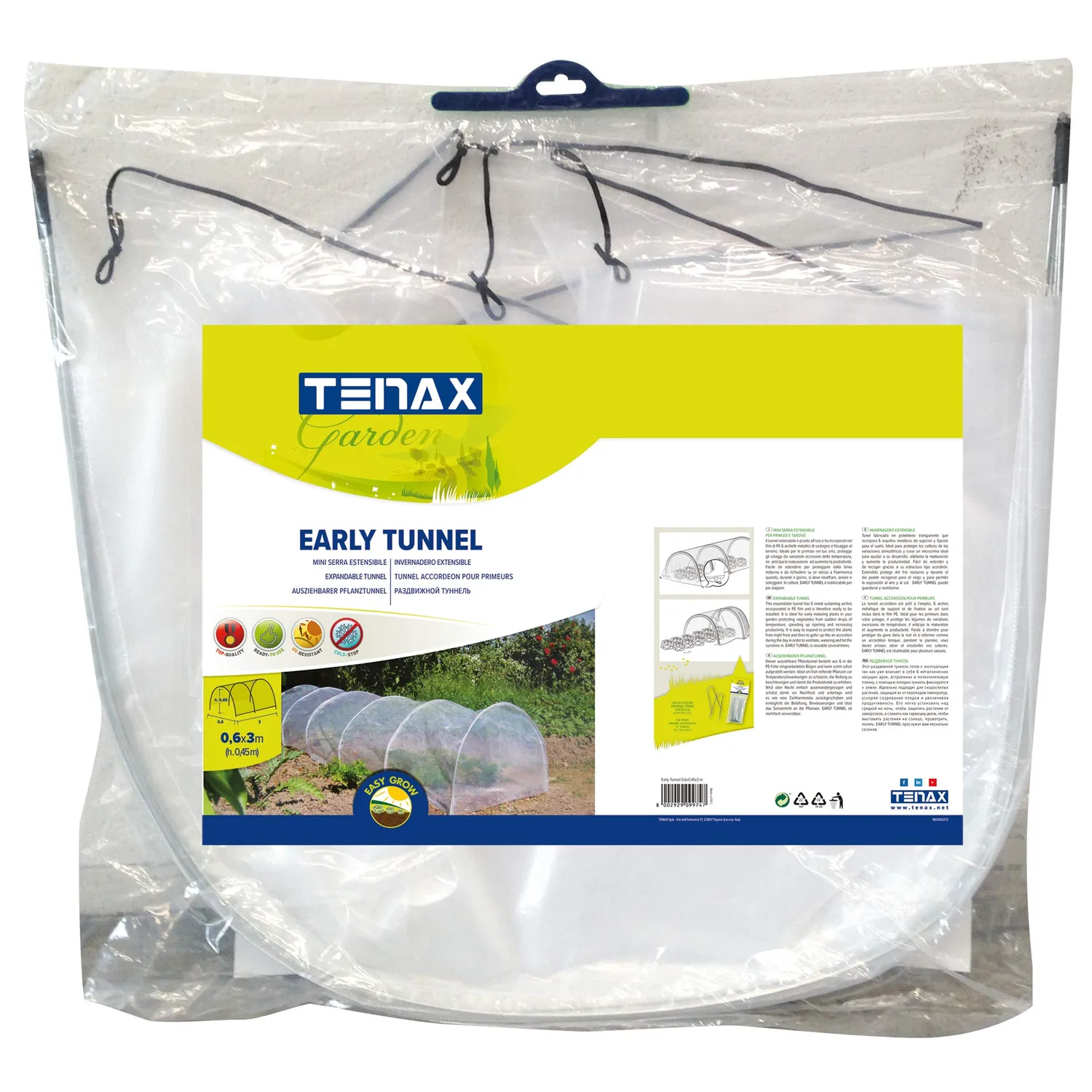 Tenax Early Tunnel mini serra orto 0,60x0,45x3 m