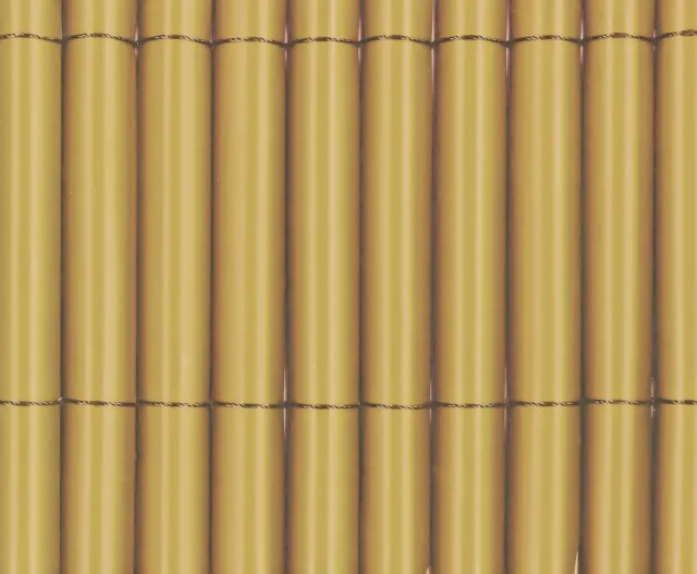 Fenceshop Canniccio Sintetico PVC Mezza Canna Naturale 5x1,5 m