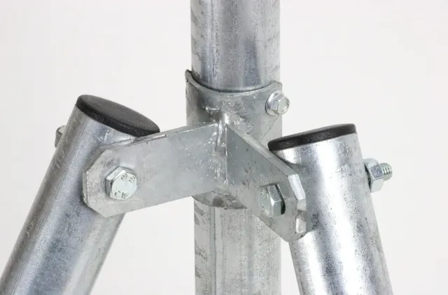 Fenceshop Collare zincato 2 staffe palo tondo