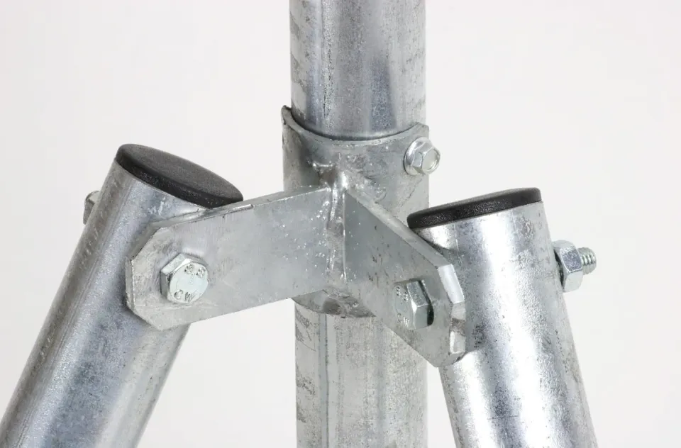 Fenceshop Collare zincato 2 staffe palo tondo