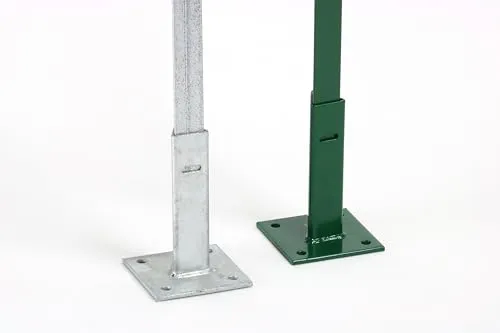 Fenceshop Piastra zincata palo a T 30x30 mm 10x10 cm