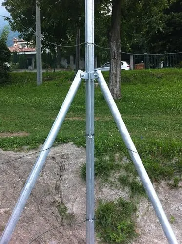 Fenceshop Collare zincato 2 staffe palo tondo