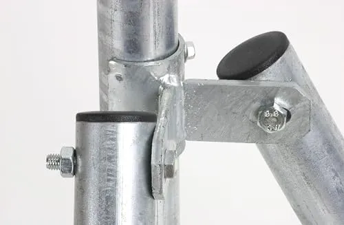 Fenceshop Collare zincato 2 staffe palo tondo