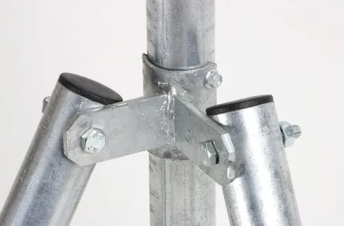 Fenceshop Collare zincato 2 staffe palo tondo