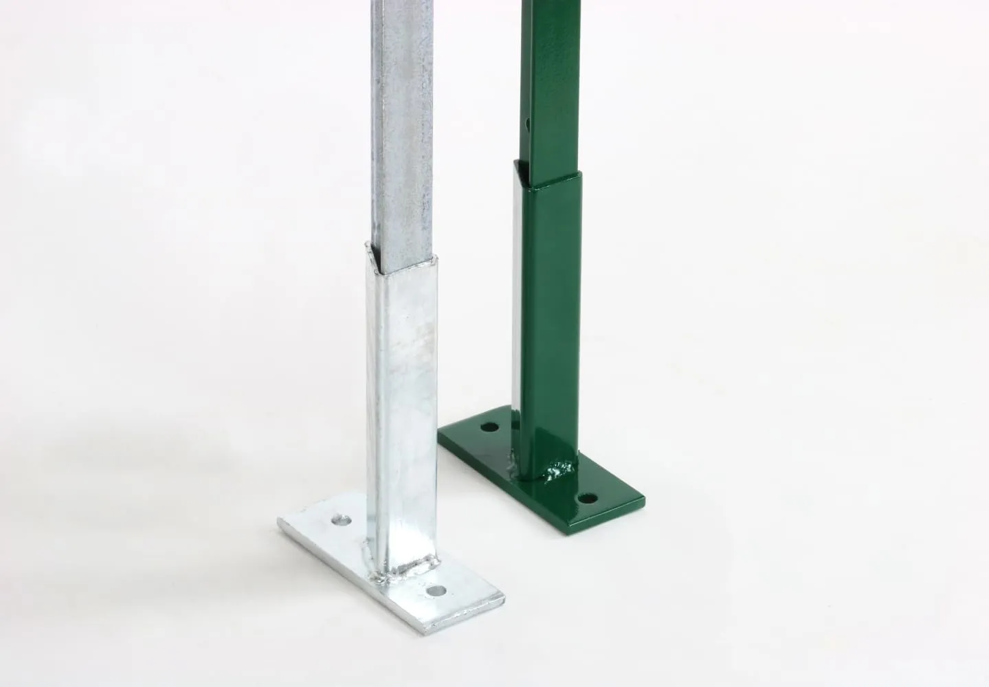 Fenceshop Piastra zincata plastificata palo T 35x35 mm 6x14 cm