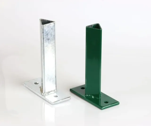 Fenceshop Piastra zincata plastificata palo T 35x35 mm 6x14 cm