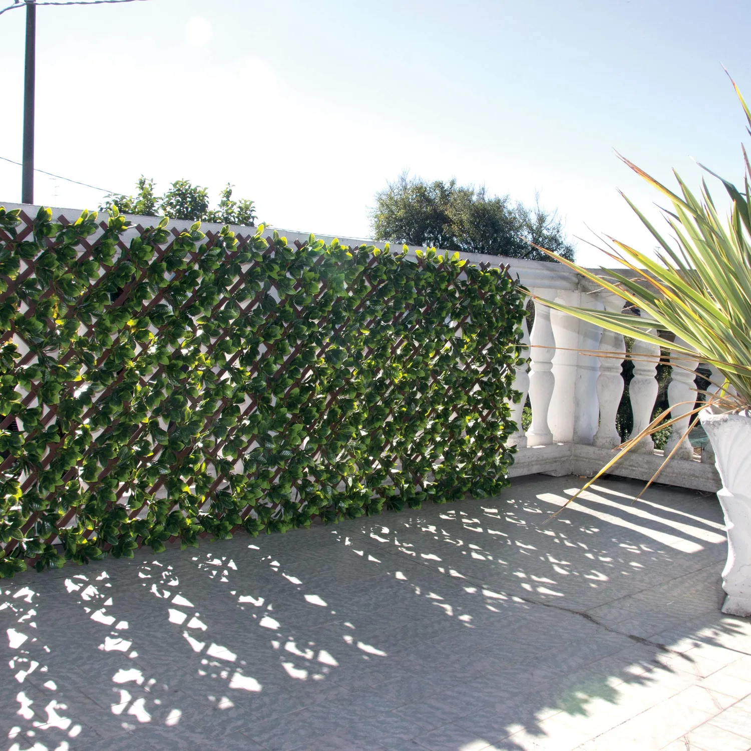 Tenax Divy 3D Trellis siepe artificiale 1x2 m foglie 3D