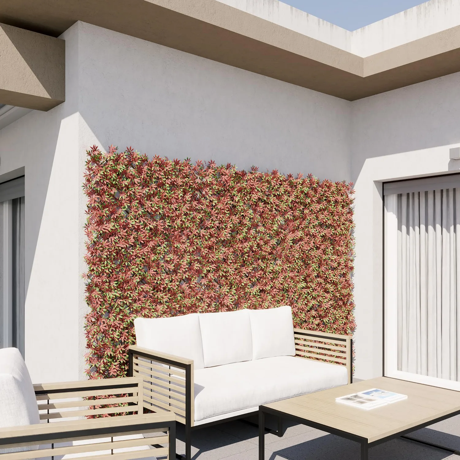 TENAX Divy Panel Arce pannello siepe artificiale acero rosso 0,5x0,5 m