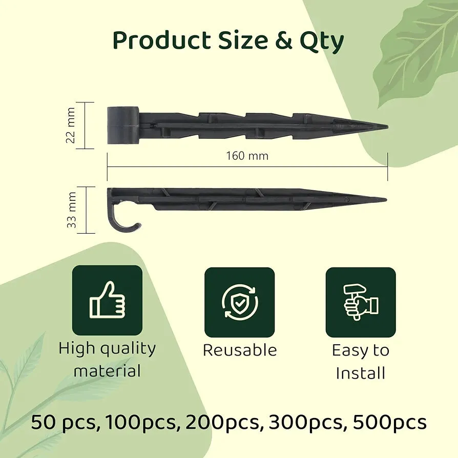 GARDENIX Picchetti per Tubo Irrigazione Anti-UV