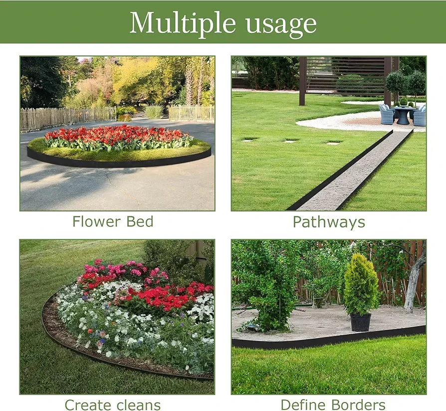 GARDENIX TapeBorder bordura giardino flessibile nera 10 m