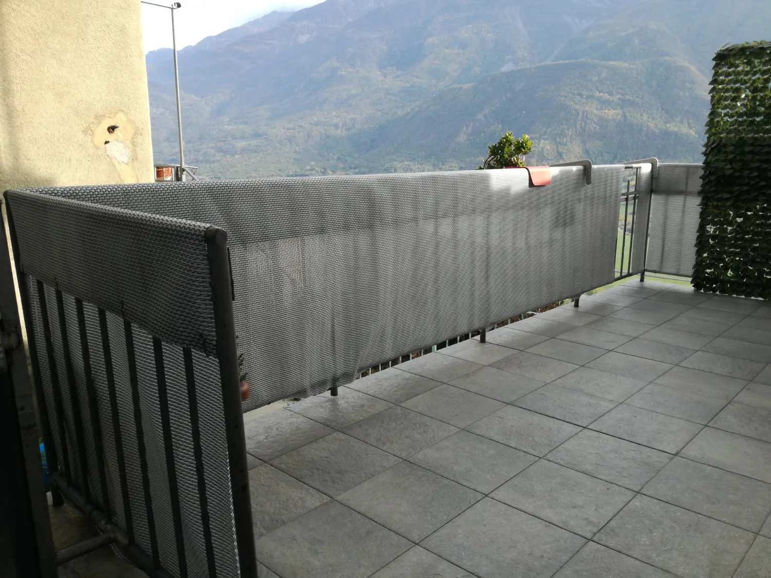 Tenax Texstyle Plus rete frangivista 1x5 m argento-nero