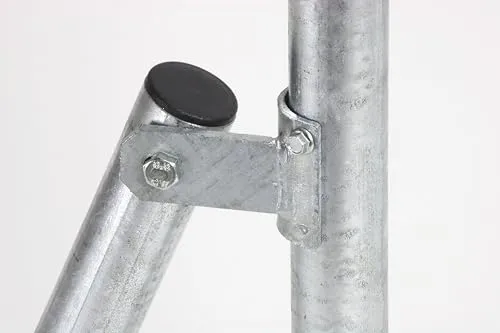 Fenceshop Collare zincato 1 staffa palo tondo