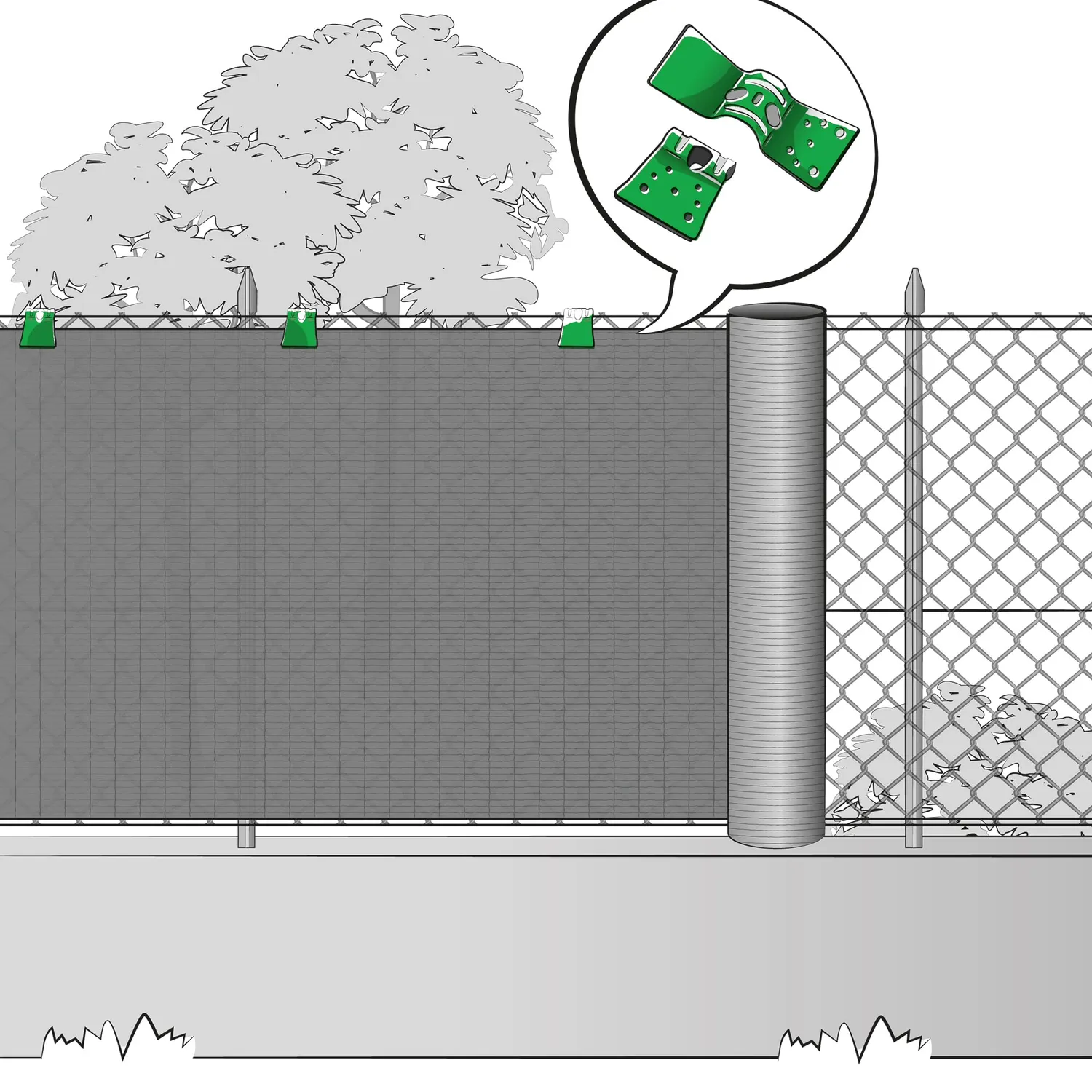 TENAX Clips rete per reti frangivista