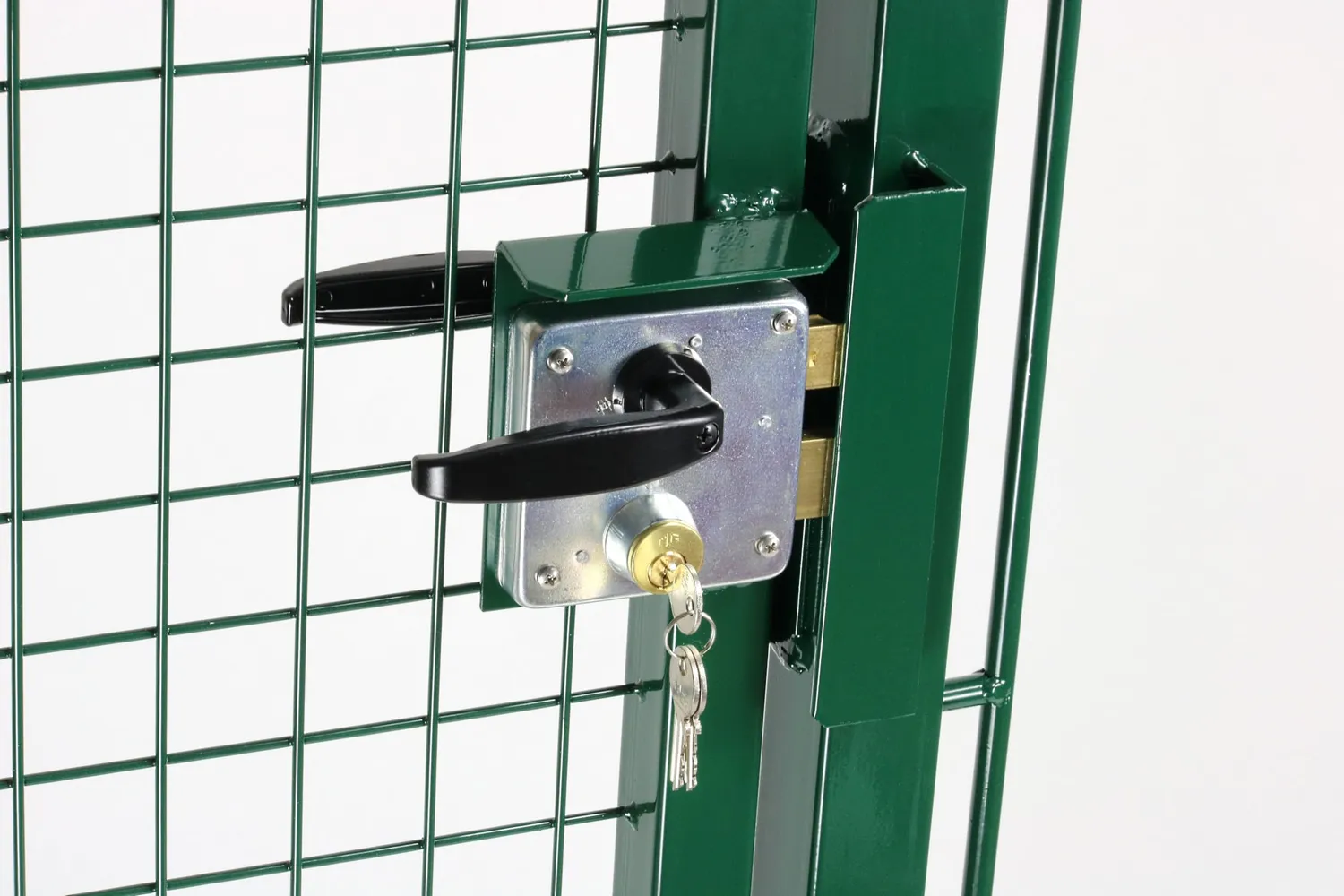Fenceshop Serratura Cancello Destra 103x103 mm Zincata 3 Chiavi